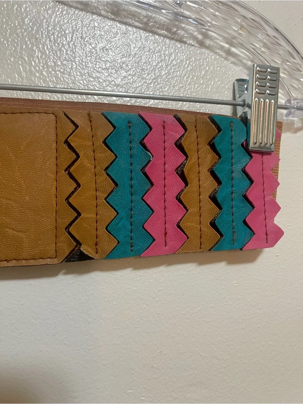 Tan Leather Stretch Belt with Gold-Tone Clasp